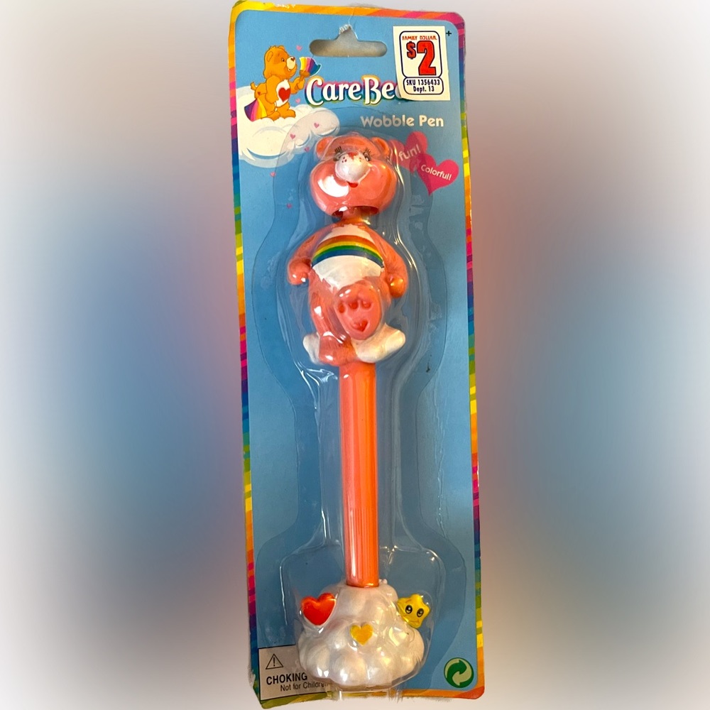 Vintage Care Bear Wobble Pen- Cheer Bear